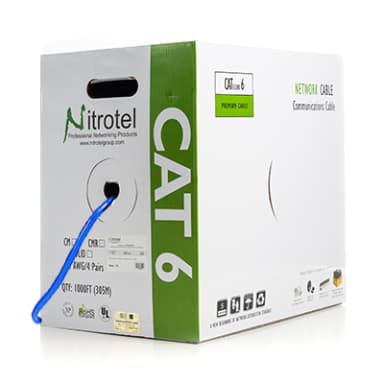 Nitrotel Cable UTP 100% cobre Azul Cat6